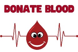 heart rate monitor line with blood drop with a happy face - donate blood